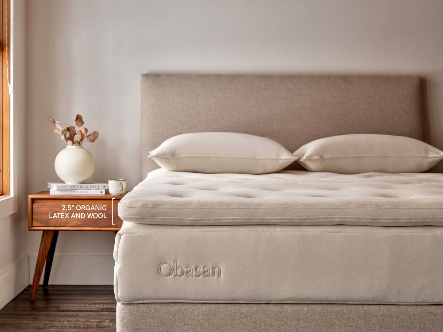 Deluxe Organic Wool and Latex Mattress Topper (2.5")