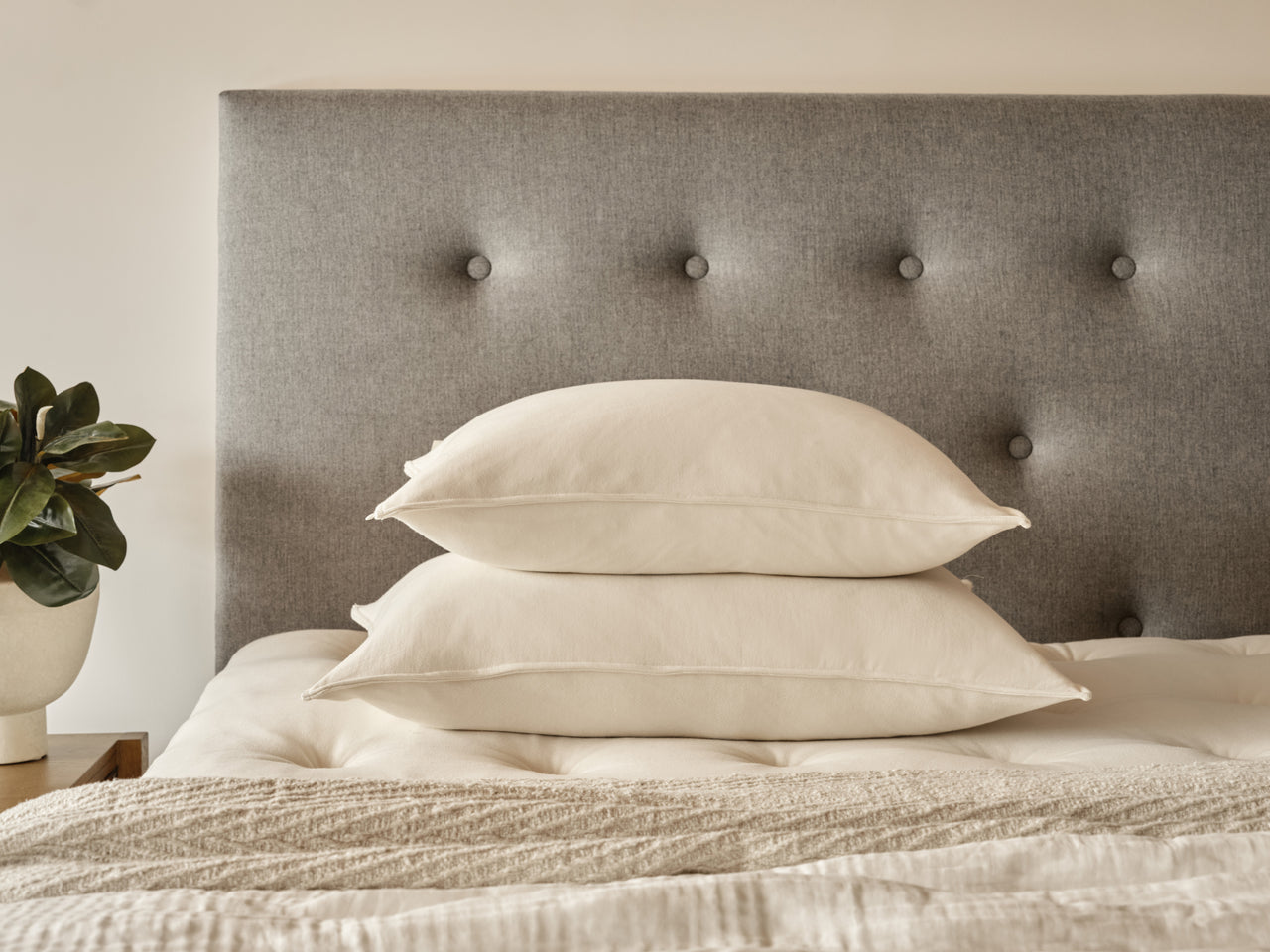 Oreiller Deluxe en duvet et latex biologique