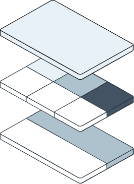 Six zone core with multiple arrangements possibilities on the right side