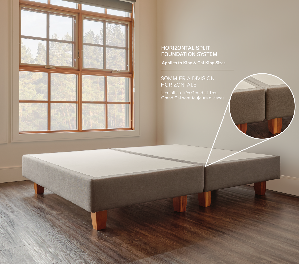 Split Foundation Designer Custom Box Spring | Handcrafted in Canada | Obasan